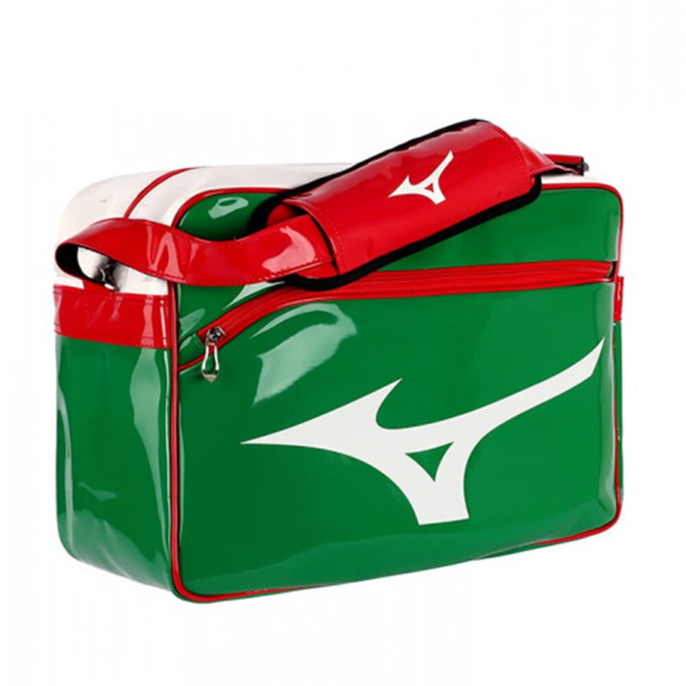 Mochila Mizuno RB Enamel M - Homem - Verdes/Vermelhas - EQLXF9740